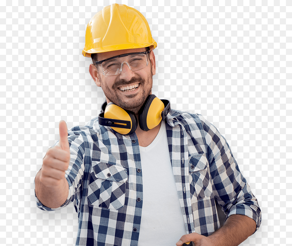 Trusted Builders, Worker, Hardhat, Hand, Finger Free Png