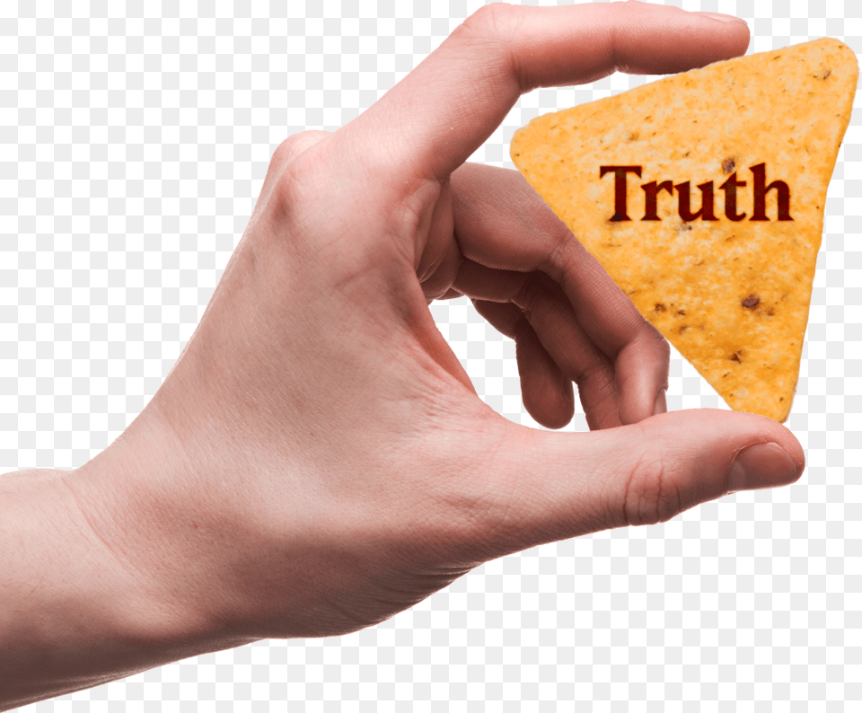 Truth Hand Corn Chip, Bread, Food, Snack, Adult Free Png Download
