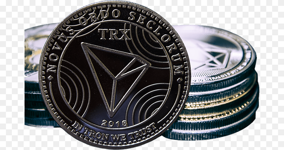 Trx Tron, Silver, Coin, Money, Accessories Png