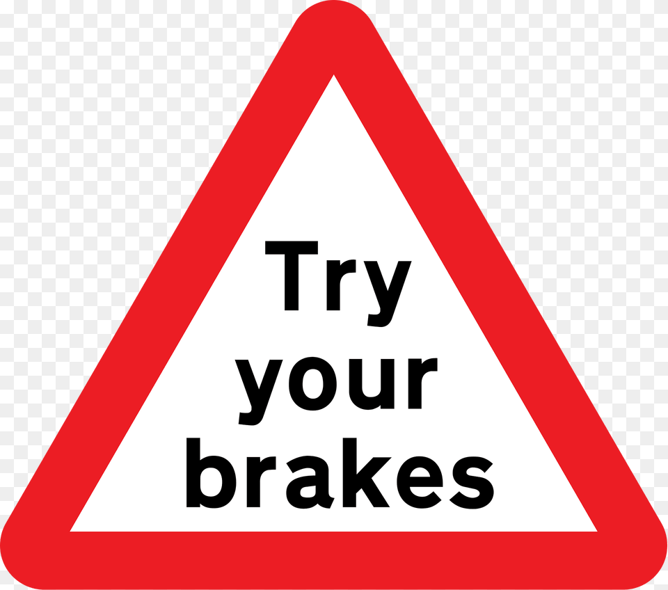 Try Brakes After Crossing A Ford Or Before Descending A Steep Hill Clipart, Sign, Symbol, Road Sign, Dynamite Free Transparent Png