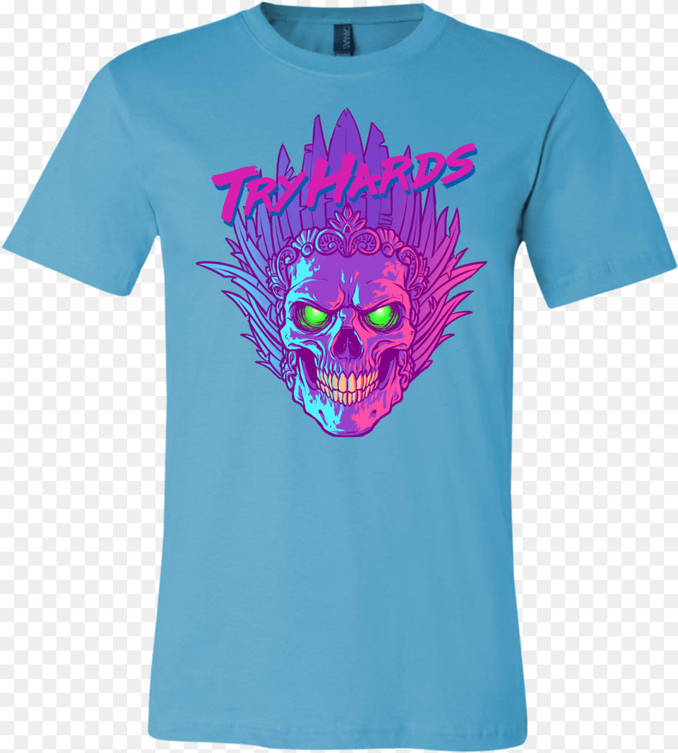 Try Hards Turquoise T Shirt, Clothing, T-shirt, Face, Head Free Png