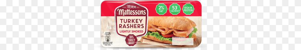 Try Our Lightly Smoked Turkey Rashers As Part Of A Mattessons Turkey Rashers, Food, Lunch, Meal, Meat Png Image