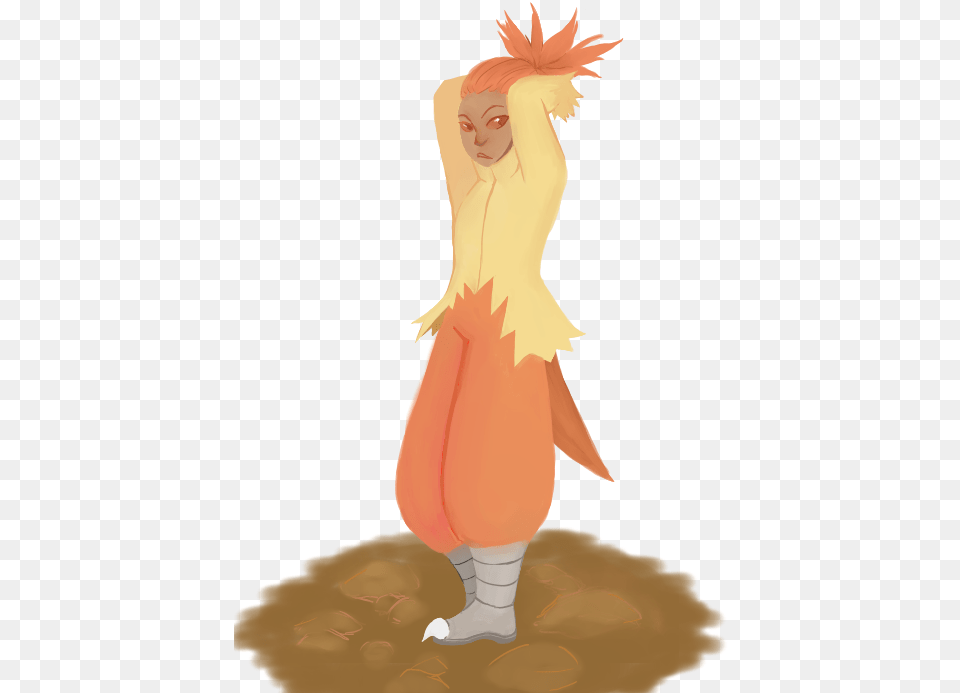 Trying A Different Style For Combusken Cartoon, Adult, Female, Person, Woman Free Transparent Png