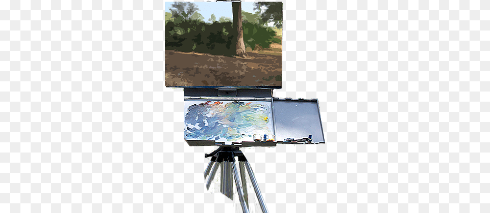 Trying Out The New Windsor Newton Cotman Pocket Sketcher Flat Panel Display, Canvas, Tripod, Art, Painting Free Transparent Png