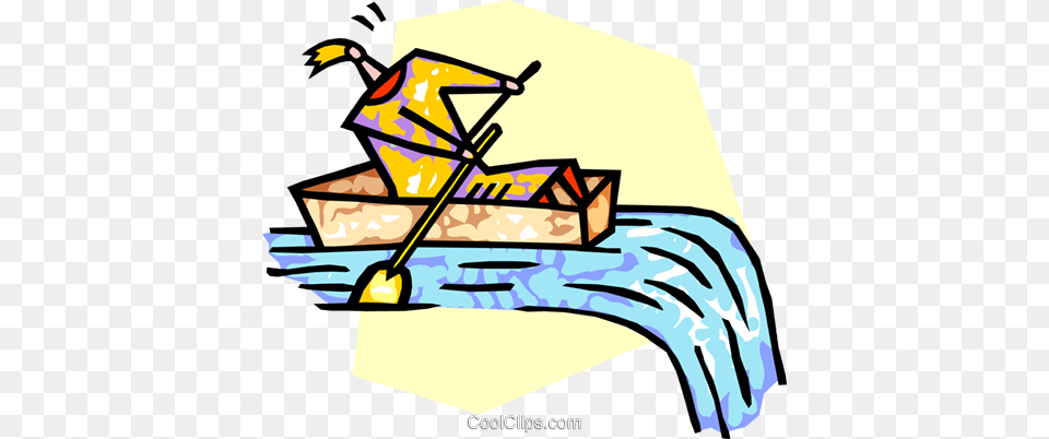 Trying To Row Away From A Waterfall Royalty Vector Clip Art, Oars, Transportation, Vehicle, Watercraft Png Image