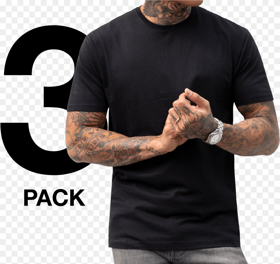 Tshirt 3 Pack Text New T Shirt Man, Adult, Skin, Person, Male Png Image
