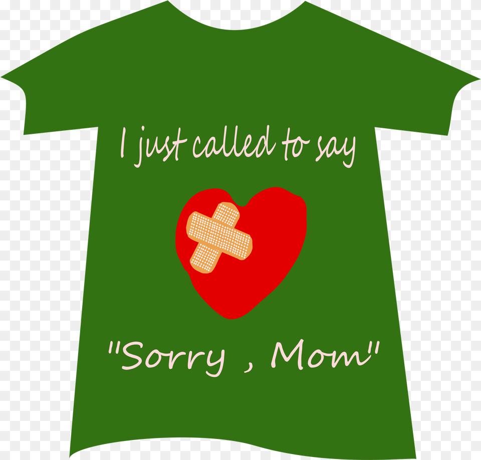Tshirt Sorry Mom T Shirt, Clothing, T-shirt, First Aid Png