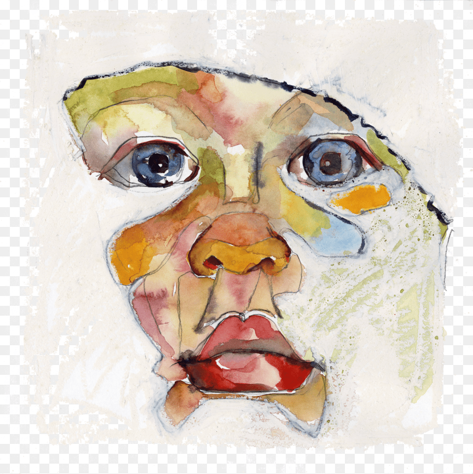 Tshirt Waterverf Portret Watercolor Painting, Art, Modern Art, Face, Head Free Png Download