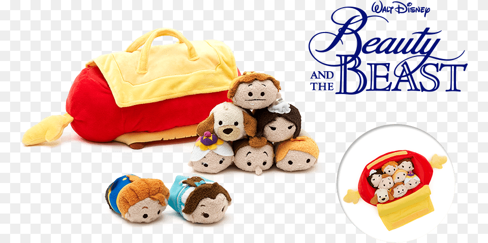 Tsum Tsum Beauty Beast, Plush, Toy, Accessories, Bag Png Image