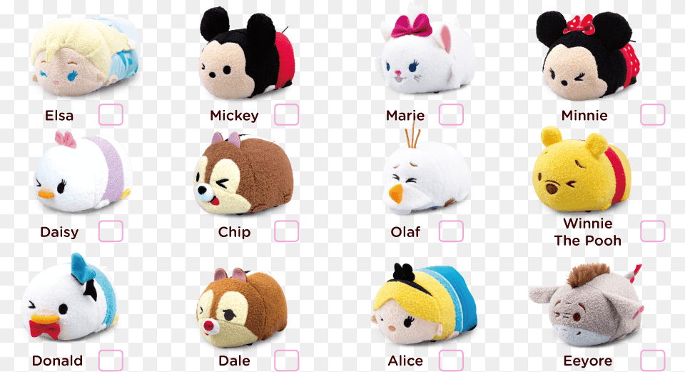 Tsum Tsum Plush Collection Guide, Toy, Cushion, Home Decor, Teddy Bear Png