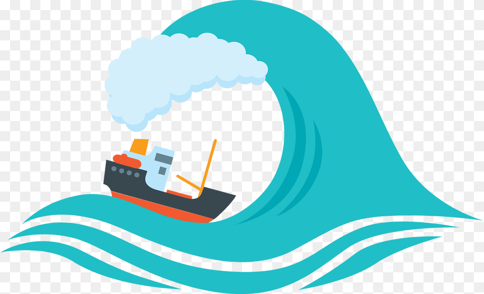 Tsunami Clipart, Watercraft, Vehicle, Transportation, Nature Png Image