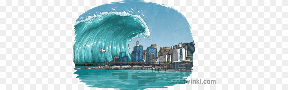 Tsunami Disaster Weather Wave Ks2 Cityscape, Sea Waves, Sea, Outdoors, Nature Free Png Download