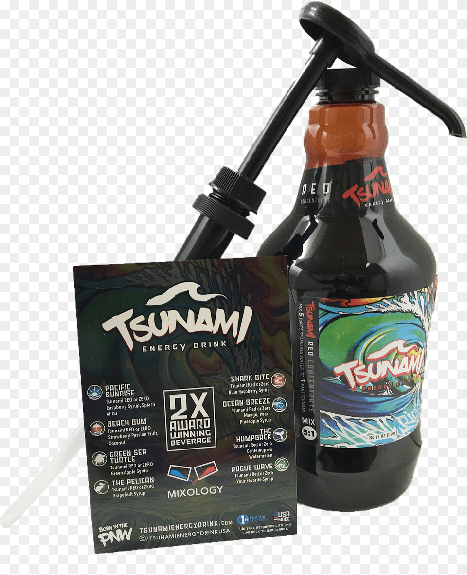 Tsunami Energy Drink, Alcohol, Beer, Beverage, Bottle Free Png Download