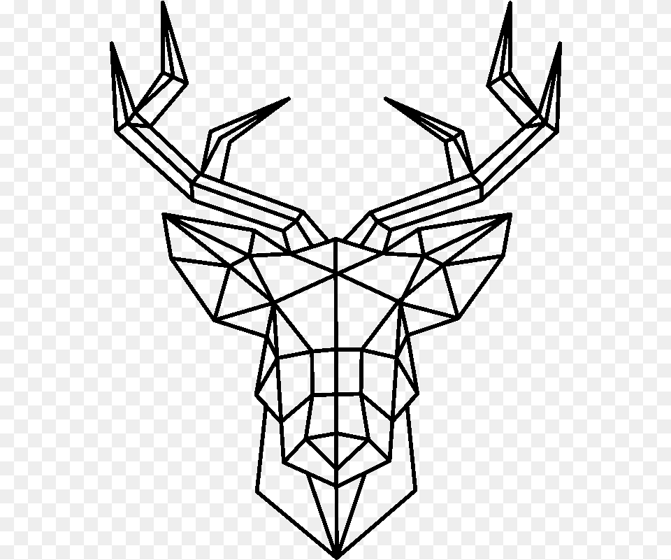 Tte De Cerf Design, Gray Free Transparent Png