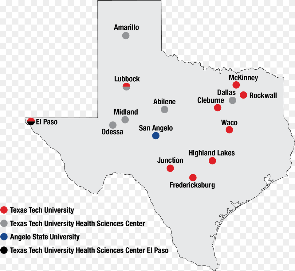 Ttu System Locations Trinity River On Texas Map, Chart, Plot, Atlas, Diagram Free Png