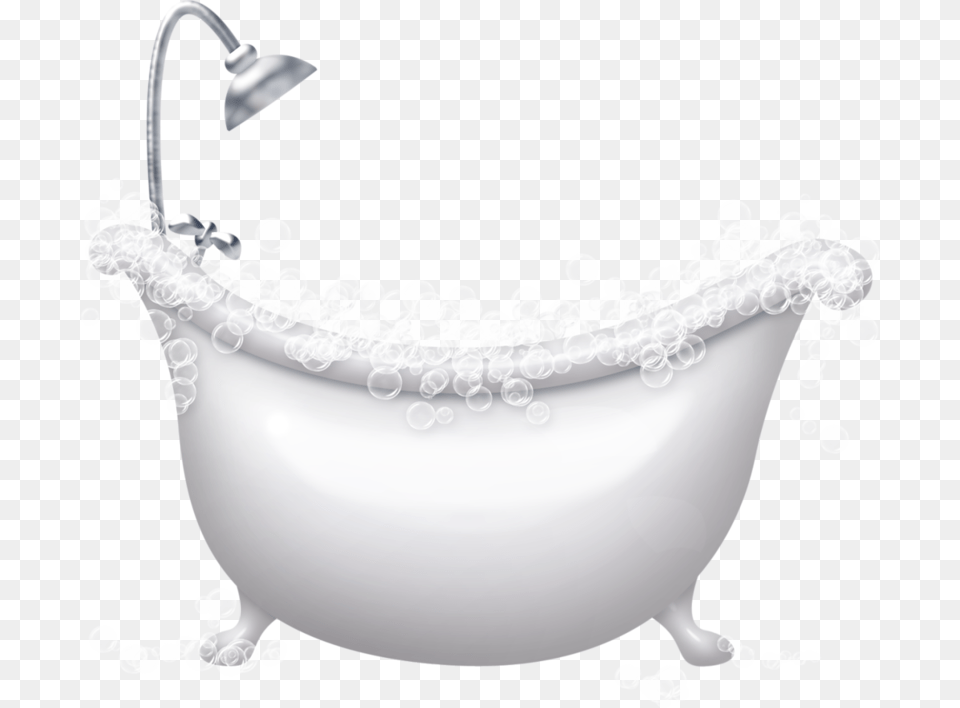 Tub Clipart Bubbly Bathtub, Bathing, Person Free Png
