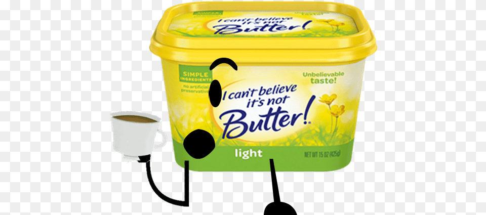 Tub Of Butter The British Leafy Can T Believe This Is Not Butter, Cup, Dessert, Food, Yogurt Free Png Download