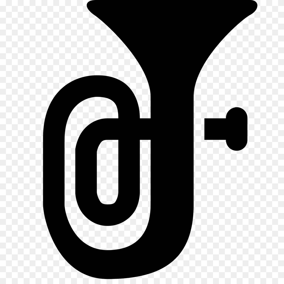 Tuba Icon, Gray Free Png Download