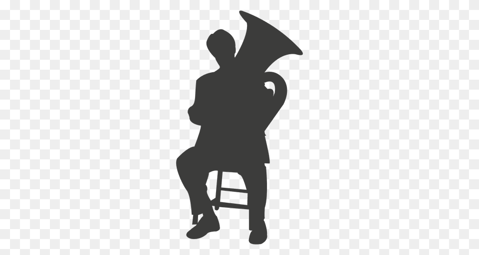 Tuba Player Silhouette, Adult, Male, Man, Person Png