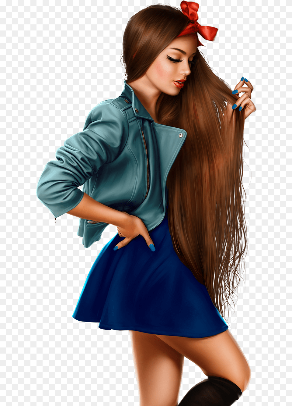 Tube Clip Art Beautiful Ladies Illustrations Girl, Head, Sleeve, Clothing, Skirt Free Transparent Png