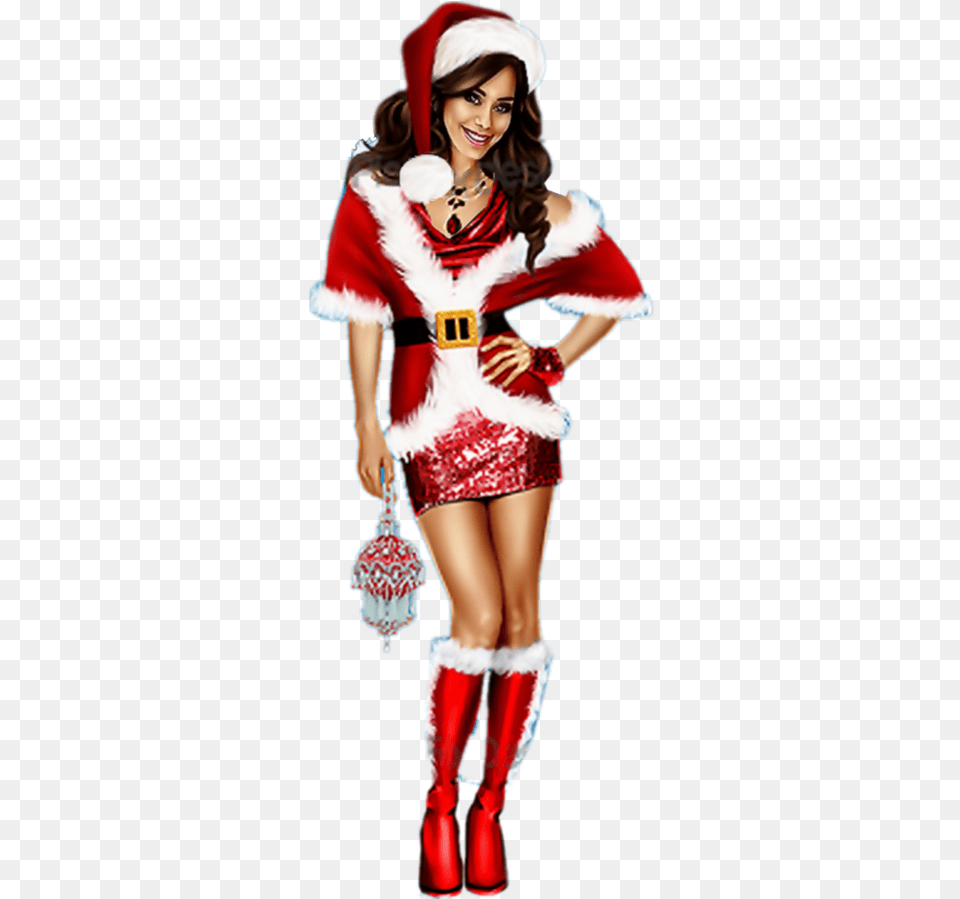 Tube Clip Art Winter Illustrations Christmas, Person, Clothing, Costume, Woman Free Transparent Png