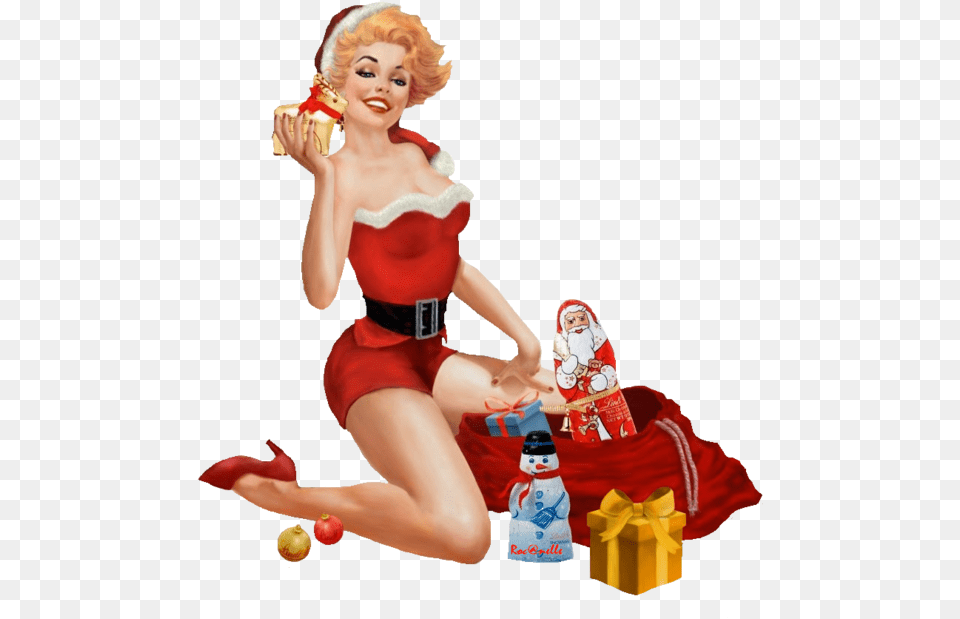 Tube Femme Noel Christmas Pin Up Girl, Adult, Female, Person, Woman Free Transparent Png