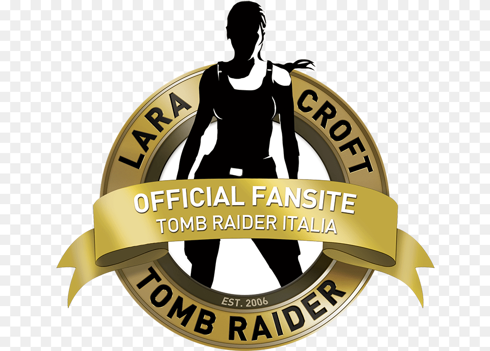 Tube Gratuit Logo Lara Croft, Person, Architecture, Badge, Building Free Png Download