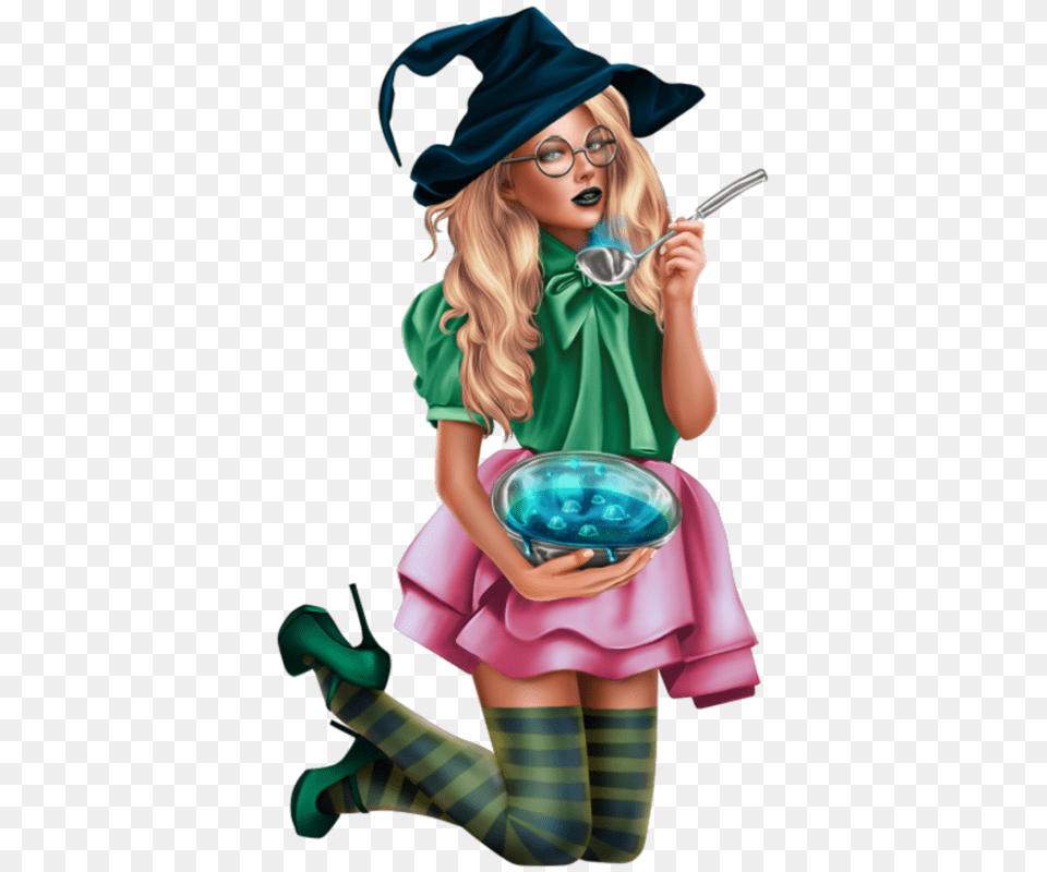 Tube Halloween Femme Witch Tubes Clipart, Book, Publication, Photography, Person Free Png Download