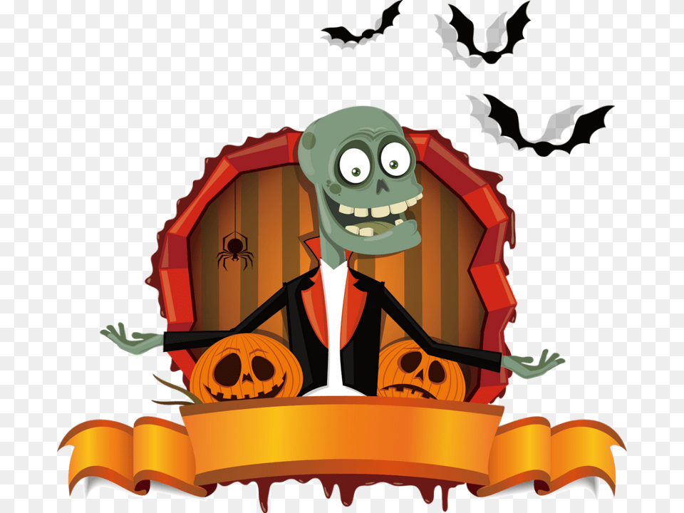 Tube Halloween Zombie Silly Halloween Cards, Toy, Festival, Animal, Bird Png Image