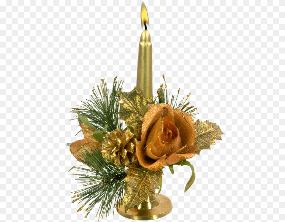 Tube Nol Bougie Christmas Candle Christmas Ornament, Flower, Flower Arrangement, Plant, Flower Bouquet Png Image