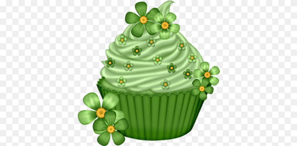 Tube St Patrick Happy Birthday Cupcake Clipart 460x470 St Patricks Day Cupcake Clipart, Birthday Cake, Cake, Cream, Dessert Png Image