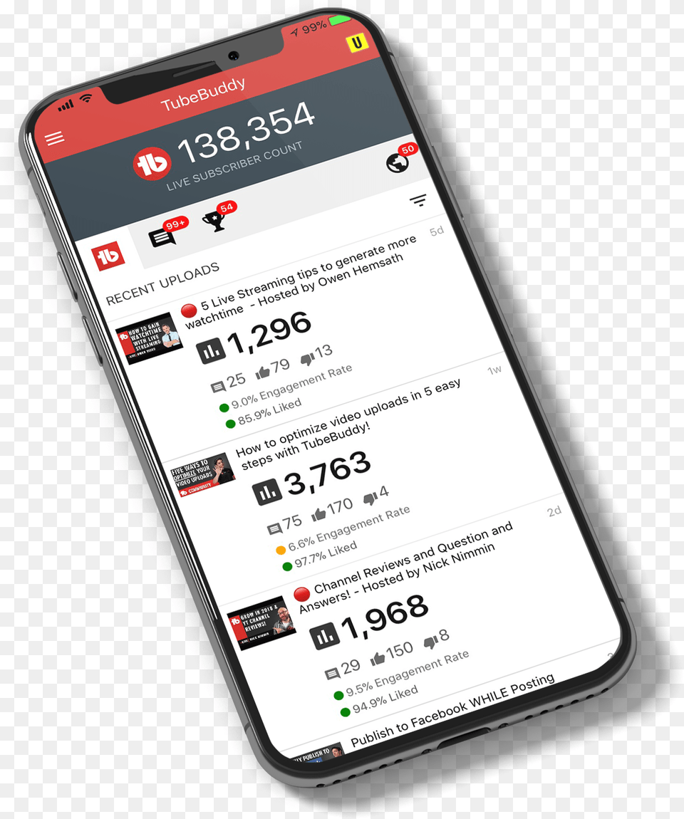 Tubebuddy Mobile Available On Iphone And Android Smart Device, Electronics, Mobile Phone, Phone, Person Free Transparent Png