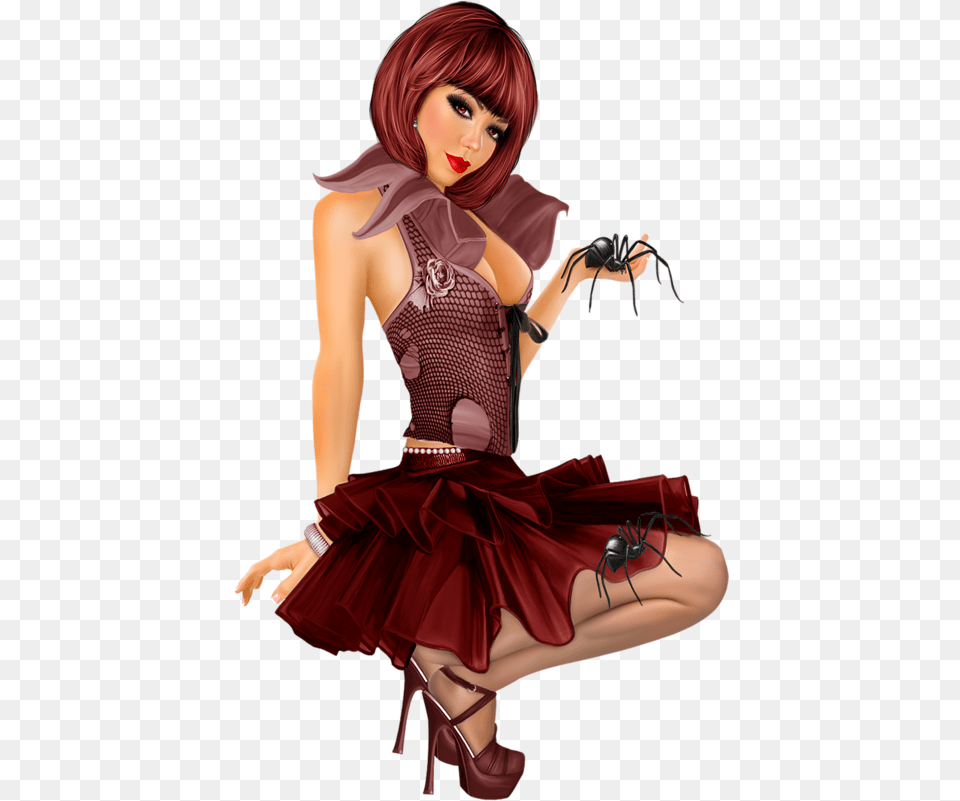 Tubes 3d Artist Vi Nina Vi Nina Clipart Full Size Femme Halloween, Clothing, Dress, Shoe, Footwear Free Png