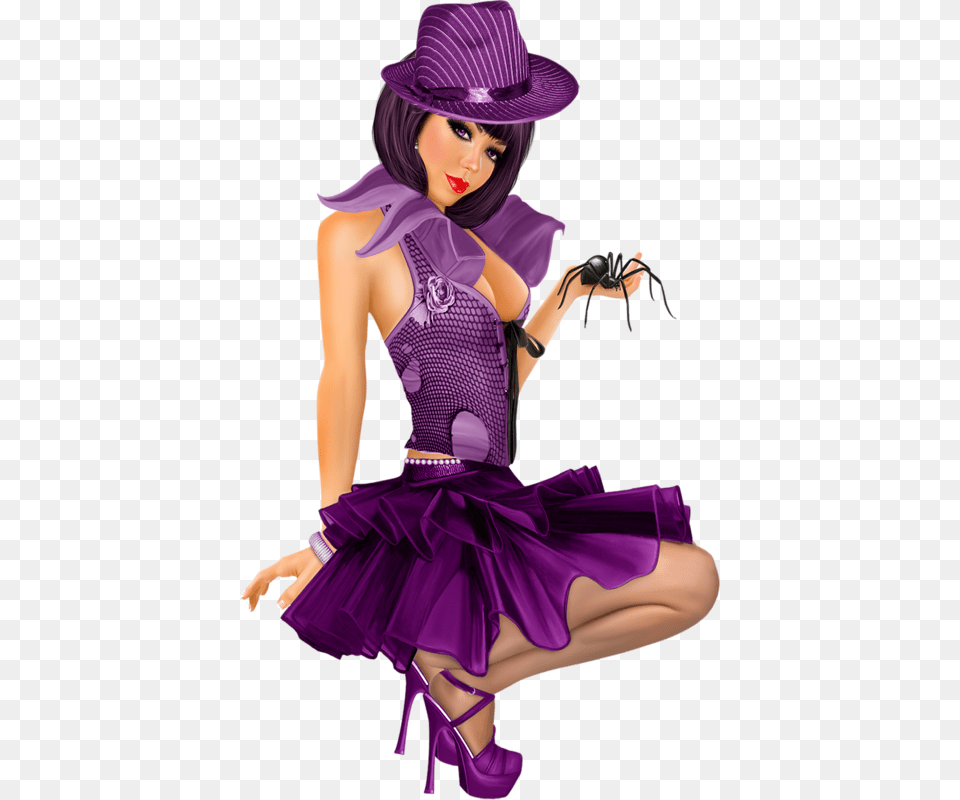 Tubes Artist Vi Nina Witches And Vampires Clipart, High Heel, Hat, Footwear, Photography Free Png Download