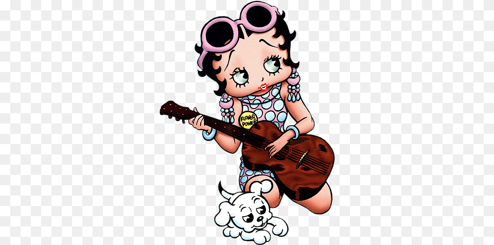 Tubes Betty Boop 1tubes Betty Boop 3 Betty Boop Playing A Guitar, Musical Instrument, Baby, Person, Cartoon Free Png