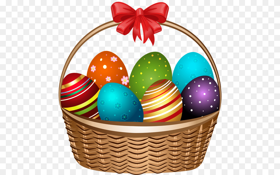 Tubes Clipart De Easter Baskets, Egg, Food, Basket, Easter Egg Png Image