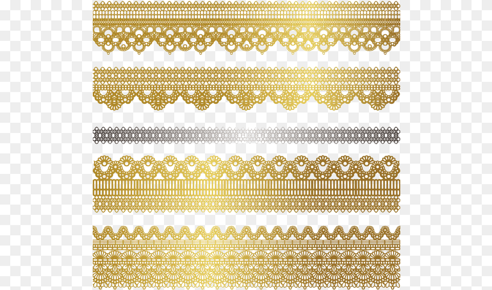 Tubes Deco Dentelle Wedding Lace Vector Gold Gold Lace Pattern Png