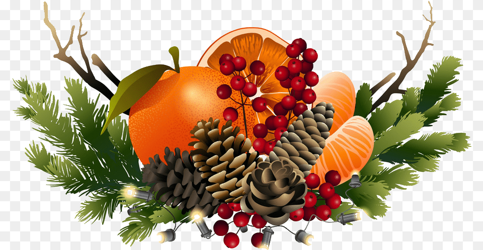 Tubes Fruitstubes Legumesclipartpng Fruitpspvector Christmas Day, Produce, Plant, Food, Fruit Free Transparent Png