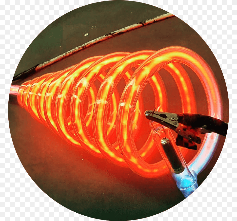 Tubes Neon Circle Neolite Neon, Light, Coil, Spiral, Disk Png Image
