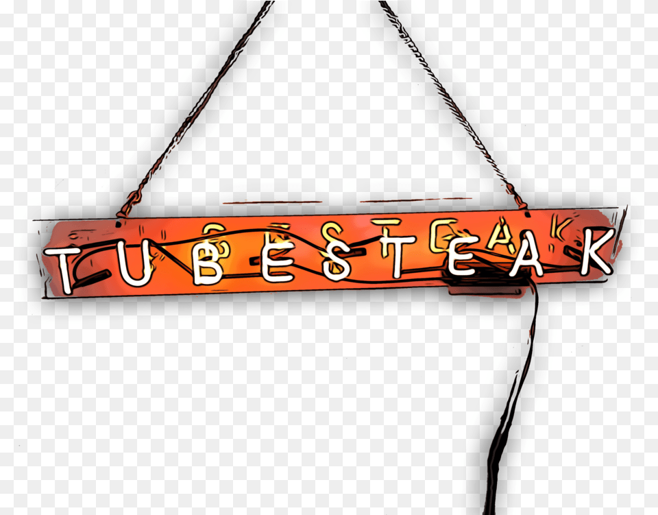 Tubesteak Neoncutout Orange, Text, Symbol Png Image