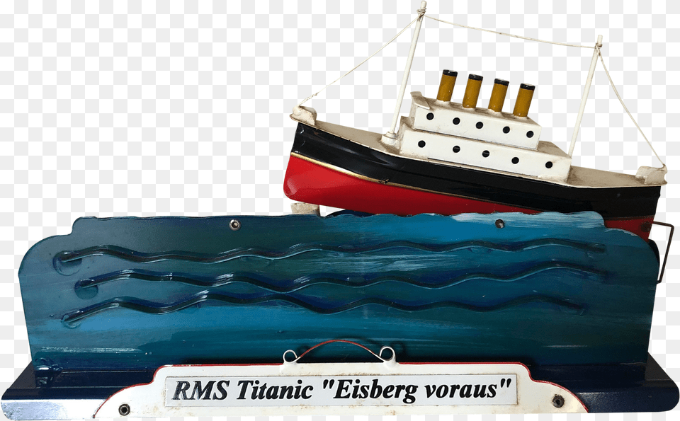 Tucher Walther Musical Tin Toy Of The Sinking Titanic Raft Png