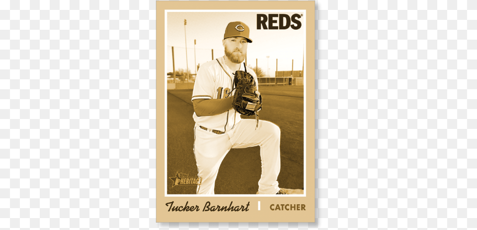 Tucker Barnhart 2019 Heritage Baseball Base Poster College Baseball, Team Sport, Team, Sport, Person Free Transparent Png