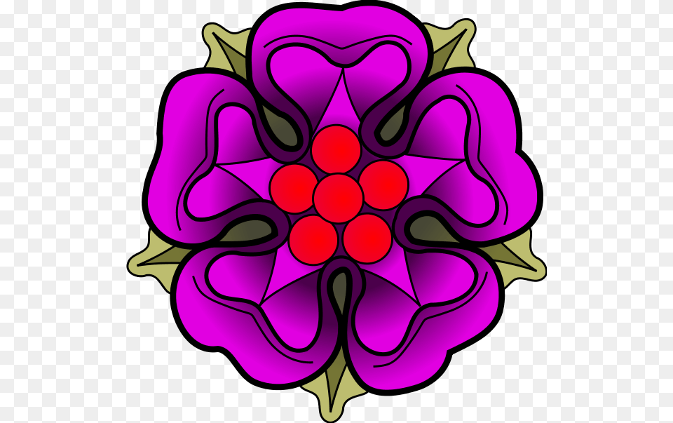 Tudor House Of Spanish Period Wars Roses Clipart Rose Heraldry, Flower, Purple, Dahlia, Plant Free Png