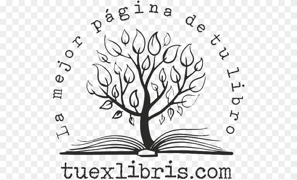Tuexlibris Tree Coming Out Of A Book, Art, Blackboard Free Png Download