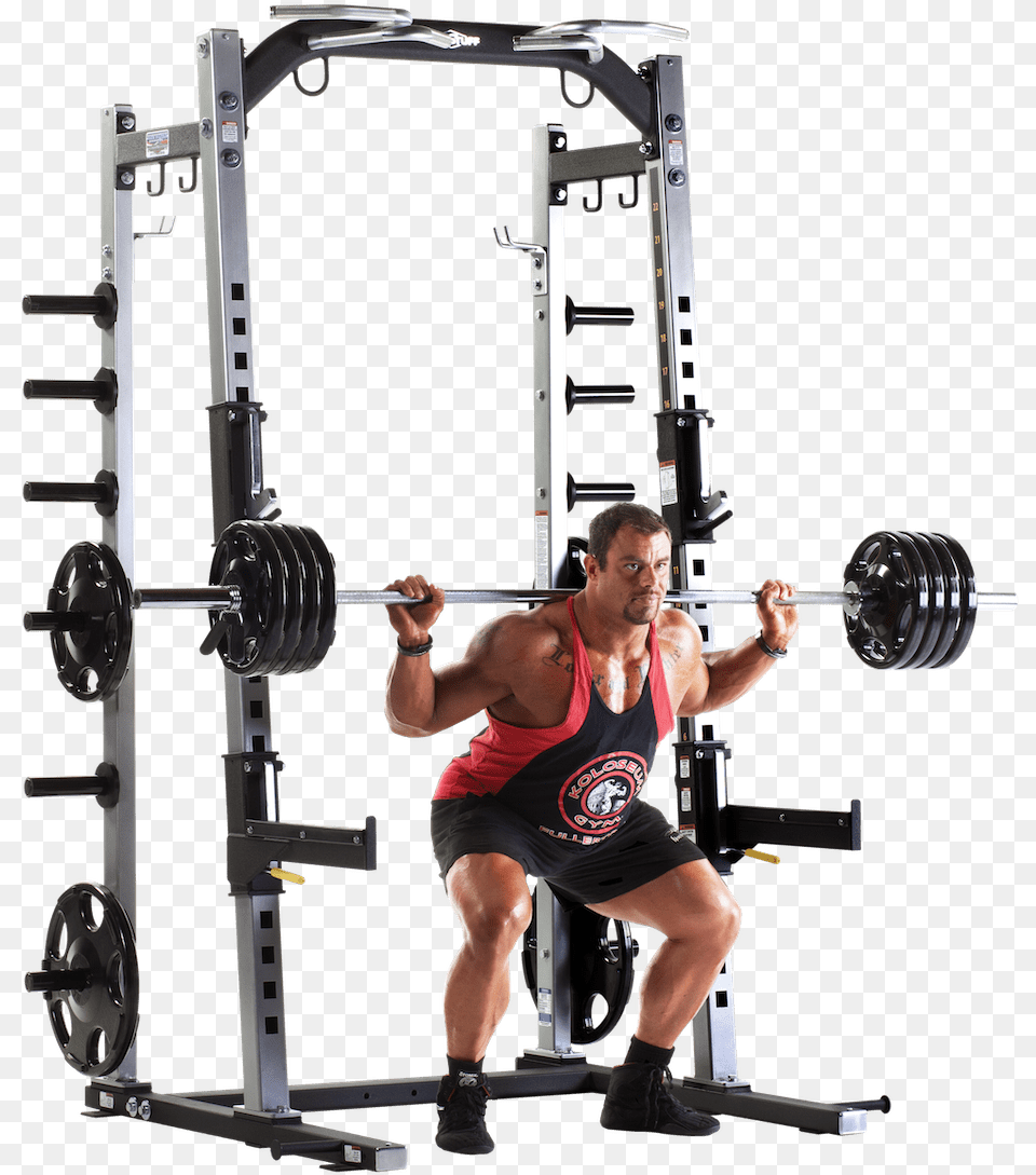 Tuffstuff Pro Xl Half Rack Pxls 7910 Leg Exercise Machine Gym, Adult, Person, Man, Male Png Image
