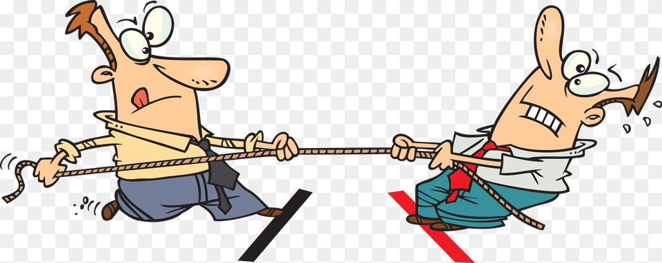 Tug Of War Cartoon, Book, Comics, Publication Free Png Download