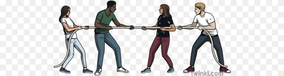 Tug Of War Science People Forces Pull For Adult, Person, Woman, Female, Clothing Png Image