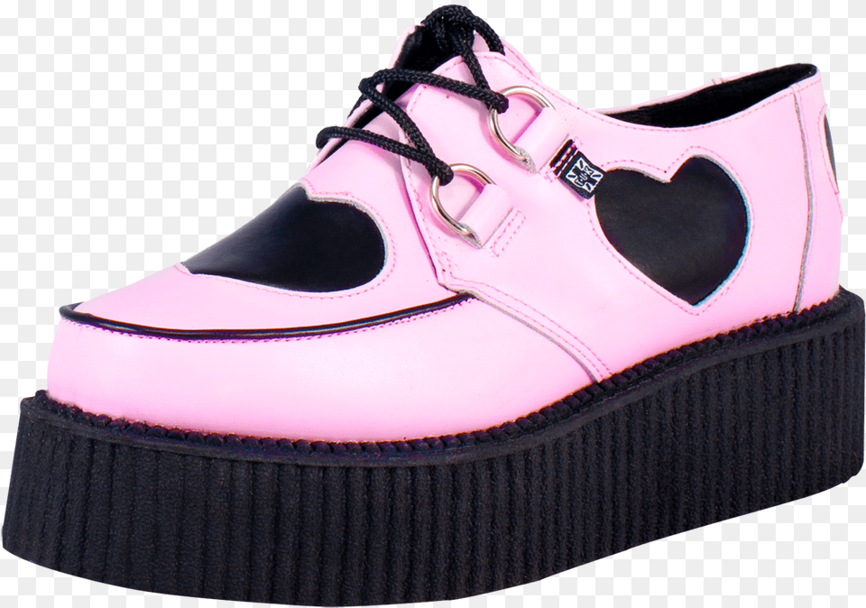 Tuk Pink Heart Creepers, Clothing, Footwear, Shoe, Sneaker Free Png