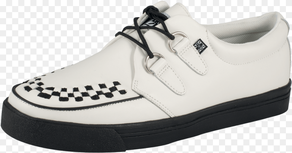 Tuk White Leather 2 Ring Creeper Sneaker Tuk White Leather Creepers, Clothing, Footwear, Shoe Png