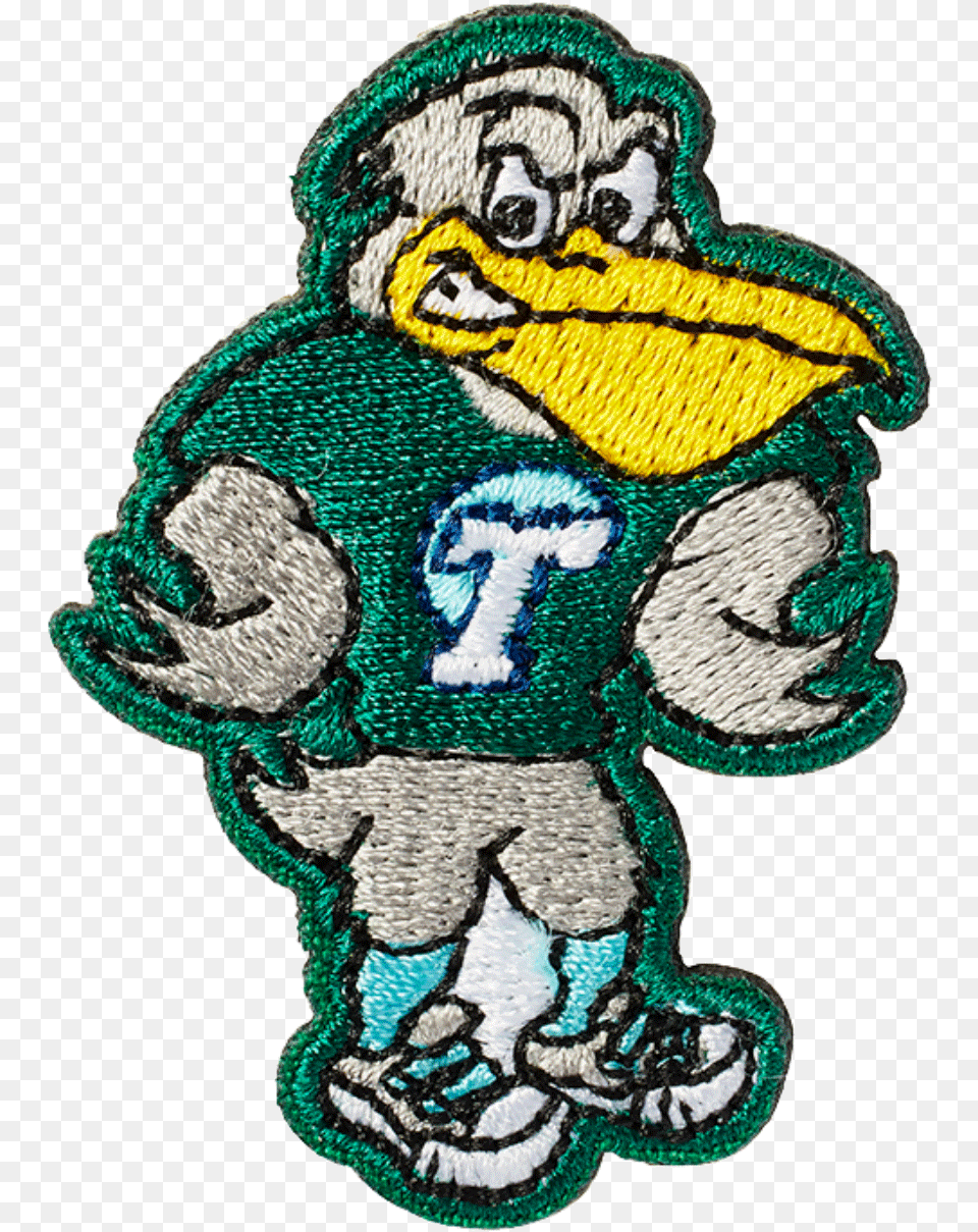 Tulane Pelican Sticker Patch Cartoon, Pattern, Baby, Person, Embroidery Free Png